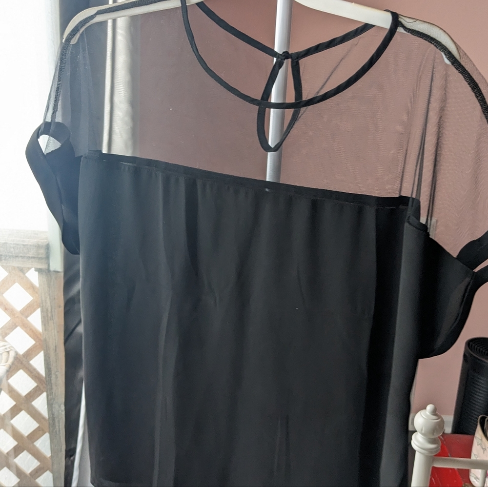 Sheer black top